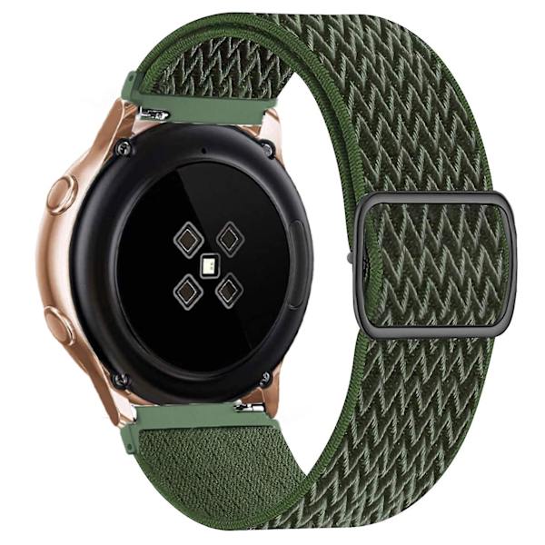 20 mm 22 mm bånd til Samsung Galaxy Watch 4/classic/3/5/pro/active 2 Gear S3 Elastic Nylon Loop Huawei Watch Gt 2 2e 3 Pro Strap cargo khaki 22mm