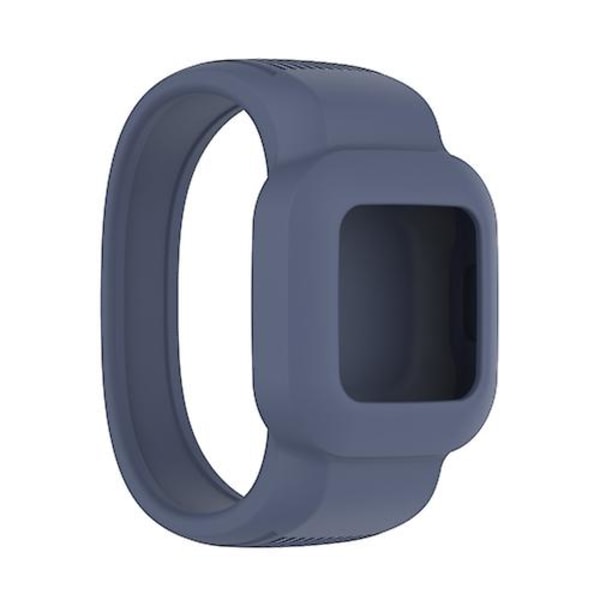 For Garmin Vivofit Jr3 No Buckle Silicone Pure Color Watch Band Blue Grey