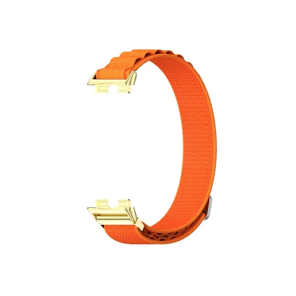 Smartwatch-rem för Huawei Strap 8 Mijobs andningsbar nylon (orange + guld)