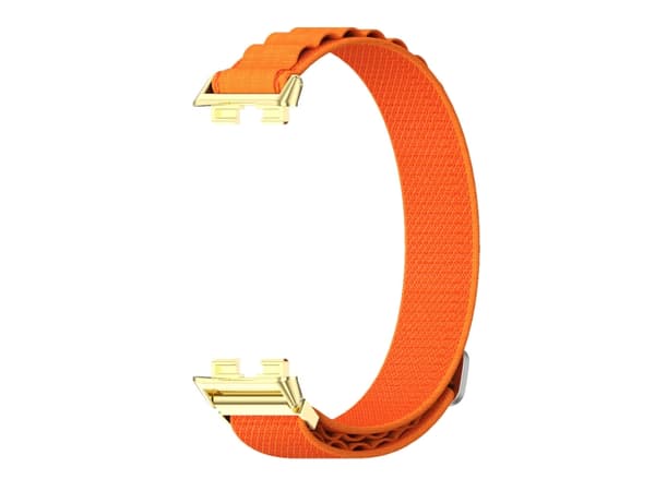 Smartwatch-rem for Huawei Strap 8 Mijobs pustende nylon (oransje + gull)