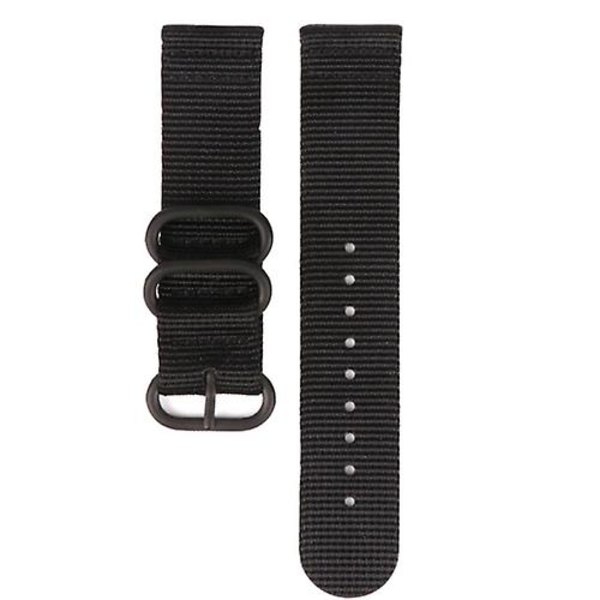 Til Suunto 7 Tre-rings stålspænde Nylon urrem Black