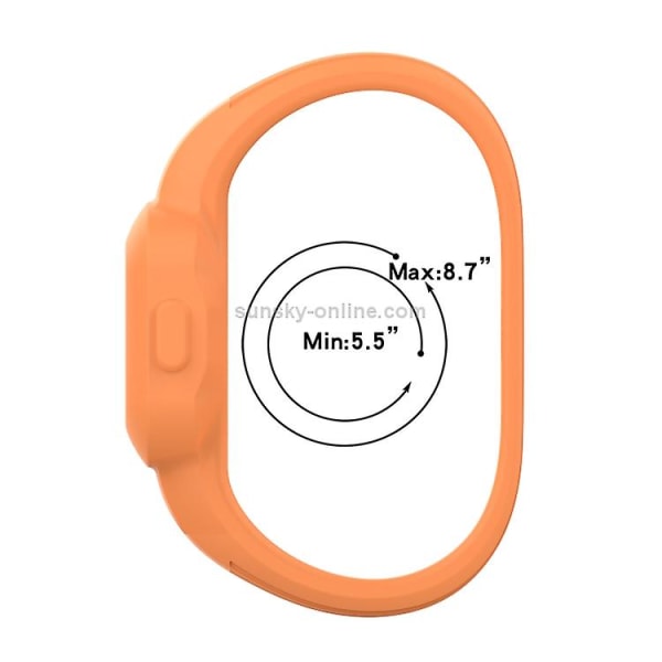 For Garmin Vivofit Jr3 No Buckle Silicone Pure Color Watch Band Yellow