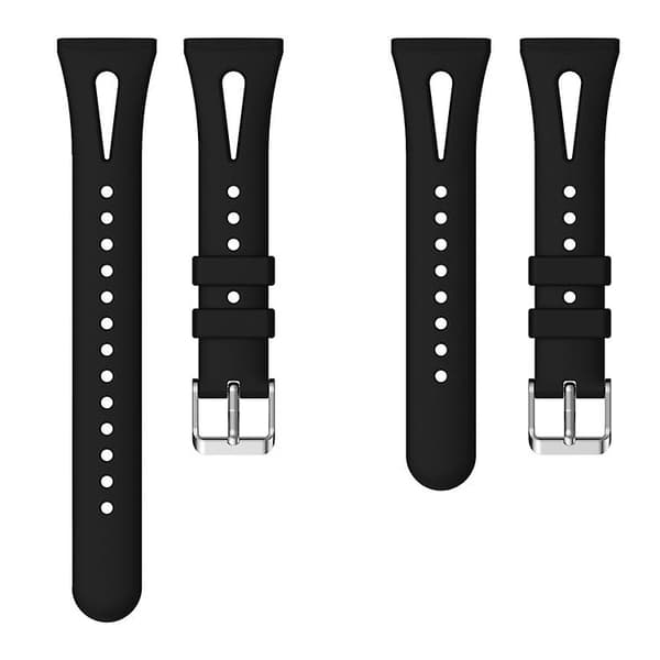 For Fitbit Versa 3/4 Vanndråpe Slim Silikon Klokkebånd Black