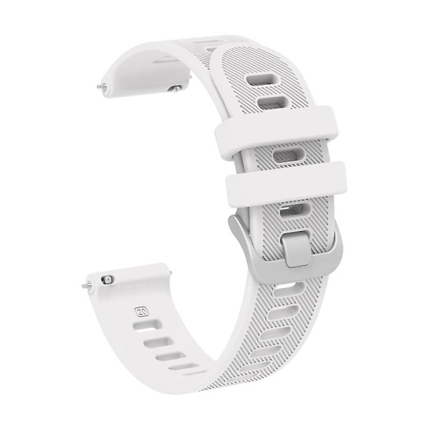 Til Garmin Forerunner 55 20mm Silikone Twill urbånd White