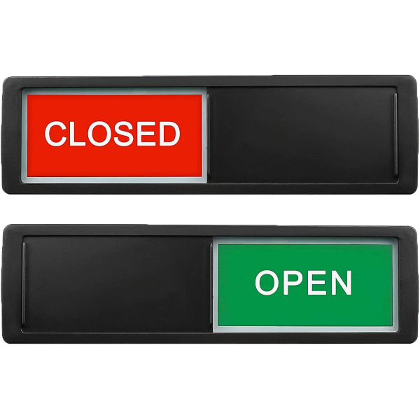 Åbent lukket skilt, åbent skilte privat skydedørsskilt indikator Silver-open close sign