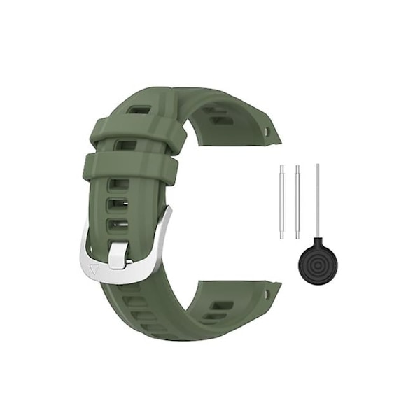 Rem til Garmin Instinct 2S 20Mm Silikone Solid Color Mørkegrøn Urrem