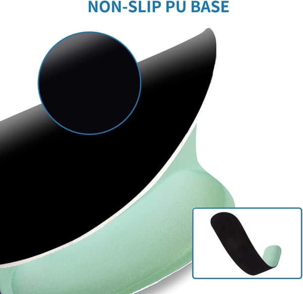Ergonominen näppäimistön hiirimatto geelirannetuki, vihreä