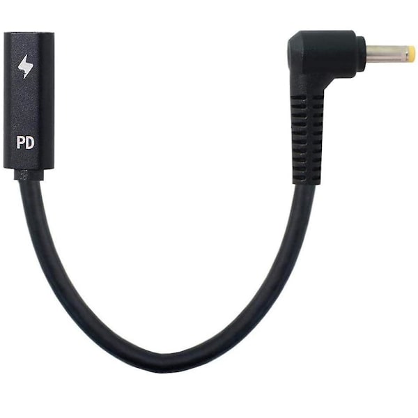 Pd induktionsladdningskabel Notebook Ultrabook Dc strömadapter Hane strömkabel 4.0x1.7mm