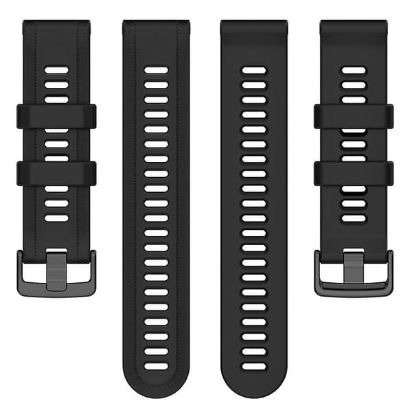 For Garmin Forerunner 955 22mm Silikon Twill-klokkerem Black