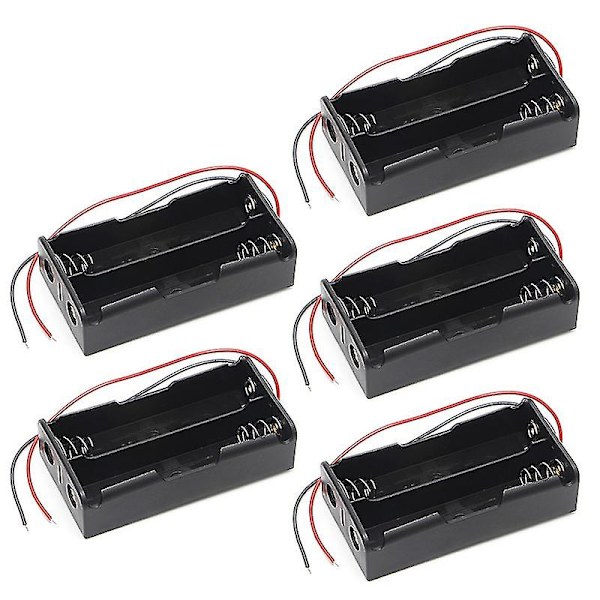 5 kpl 18650 ladattava akku 3,7 V case , jossa johdin B
