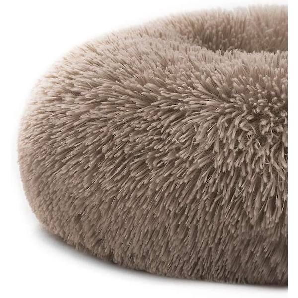 Ortopædisk Hundeseng Komfortabel Donut Cuddler Rund Hundeseng Ultrablød vaskbar Hunde- og Kattepudeseng