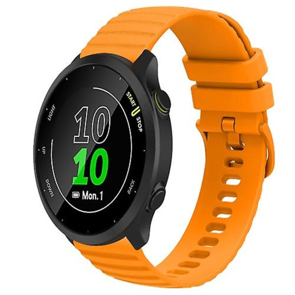 Garmin Forerunner 158 20 mm aaltoileva pistekuvio yksivärinen silikonikellon watch Yellow