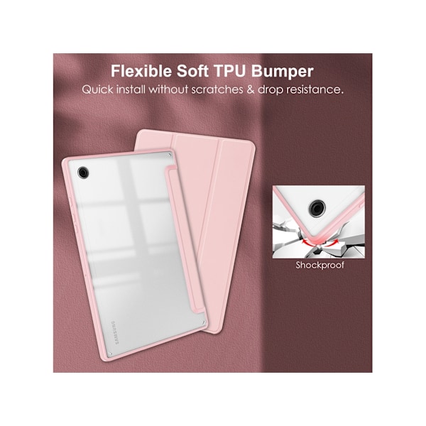 Etui til Samsung Galaxy Tab S8 Plus/s7 Fe/s7 Plus 12.4 (Rosa)
