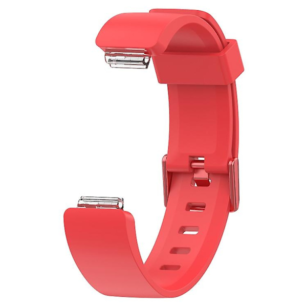 Til Fitbit Inspire / Inspire Hr Glossy Surface Silicone Watch Band Red