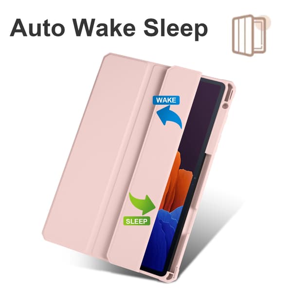 Fodral för Samsung Galaxy Tab S9 Plus/S9 Fe Plus Akryl surfplatta skyddsfodral rosa