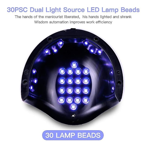 USB UV LED-lampe for negledesign 30 LED Gel Polish Tørker SIURN