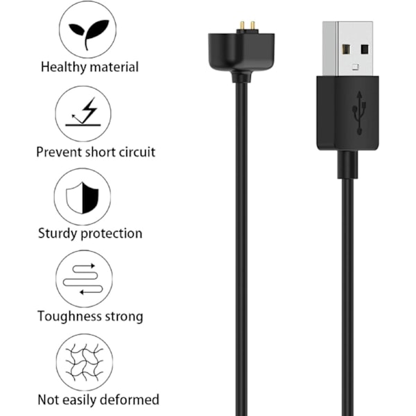 Oplader til Amazfit Band 7 Sort 100cm