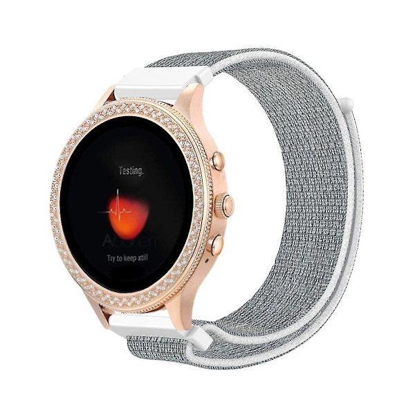 Watch för 18 mm nylon klocka med andningsförmåga för F-ossil Gen 4 Orange