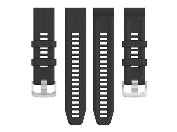 Rem för Garmin Forerunner 955 22 mm Svart Solid Färg Silikon Armbandsur