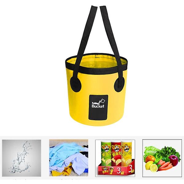 Sammenklappelig Camping Spand Pot Sammenklappelig Vask Vaskespand Vask Spand Camping Vand Pot Taske Beholder Bil Fiskeri Vandring Black