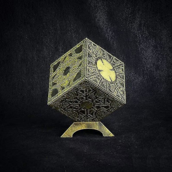1:1 Hellraiser Cube Puzzle Box Bevegelig Lament Terror Film Serie Puzzle Box Cube Fullt funksjonell Pinhead Prop Model Figur Leke