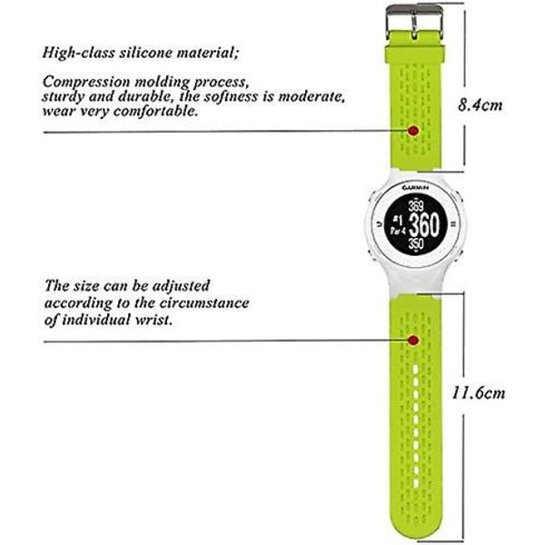 Mjukt silikonersättningsarmband för watch för Garmin Approach S2 / S4 Lime