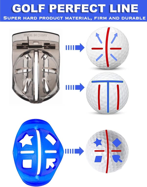 Golfpallomerkit (2-pakkauksessa) ja kohdistusvälineet