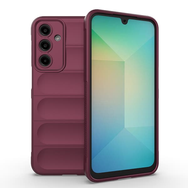 Fodral till Samsung Galaxy A16, Stötsäker Silikon, Mörklila