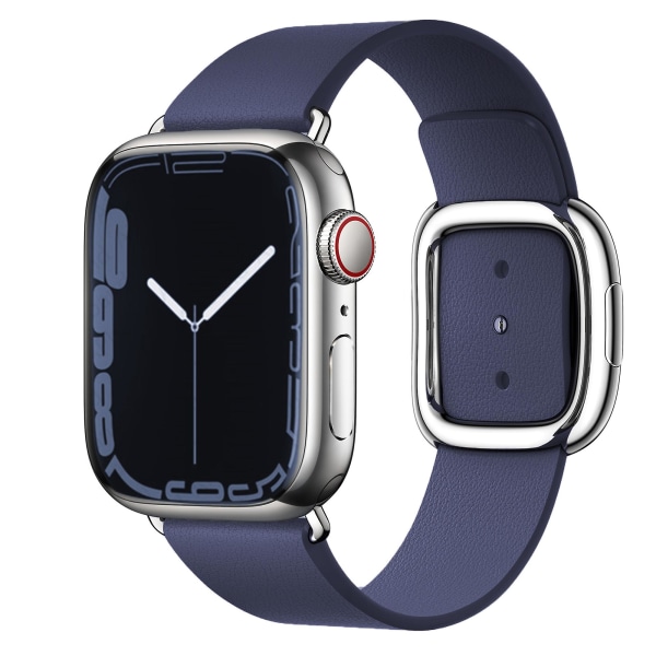 Moderne spændestrop til Apple Watch Band 45 mm 41 mm 44 mm/40 mm 38 42 mm 49 mm Correa læderarmbånd Iwatch Serie 3 6 Se 7 8 Ultra dark blue 44mm 42mm 45mm 49mm