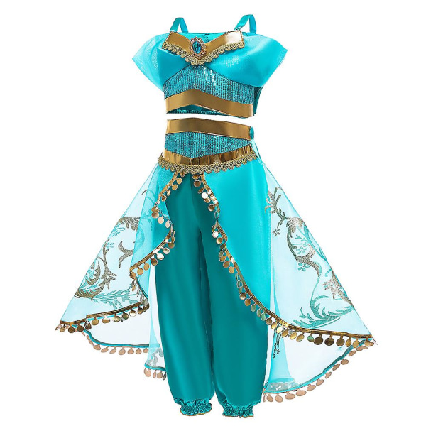 Arabisk prinsesse kostume karneval jasmin kjole 130