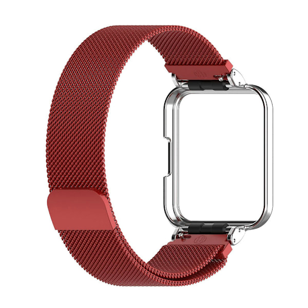 Metallrem med klockram för Xiaomi Redmi Watch 2 Lite Red