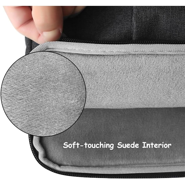 Laptop Taske 15\" Enkel Bærbar Canvas Taske Sort