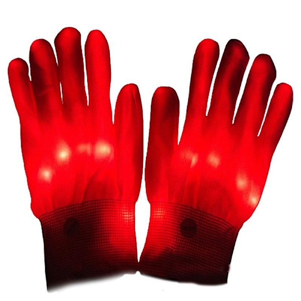 Elektro LED-fingrar blinkande handskar lyser upp belysning glöd Xmas Rave Party Multicolor