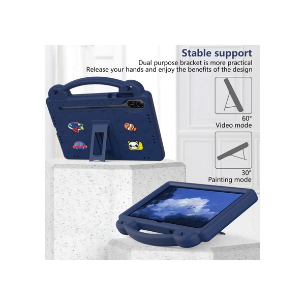 Fodral för Honor Pad X9 / Pad X8 Pro (11,5 tum) Anti-Drop med Stativ Mörkblå
