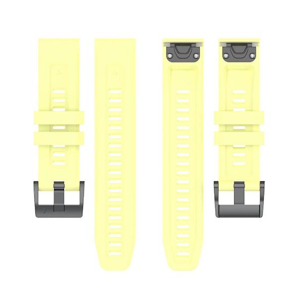 22mm Quick Release Silikonerem til Garmin Fenix 7X Yellow
