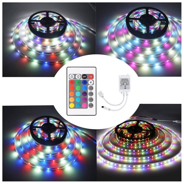 24-tangenters fjärrkontroll + dc12v LED-styrenhet RGB-styrbox Ir-ljusremsstyrenhet för 5050 2835
