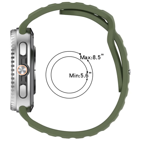 Rem for Samsung Galaxy Watch 8/Watch 8 Classic Solid fargerem (Midnattsblå)