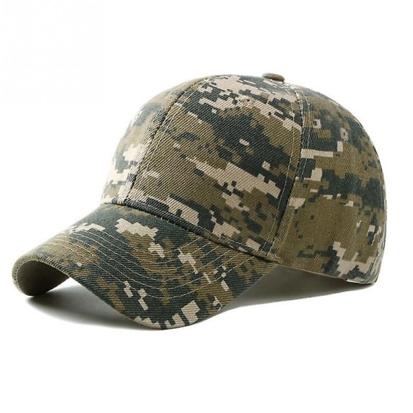 Baseball Camo Cap, Kamuflasje Fiske Jakt Hat Unisex Justerbar Sports Baseball Cap Green grid