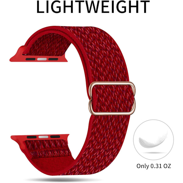 Elastisk Solo Loop-reim kompatibel med Apple Watch-reimer 6 38mm/40mm/41mm