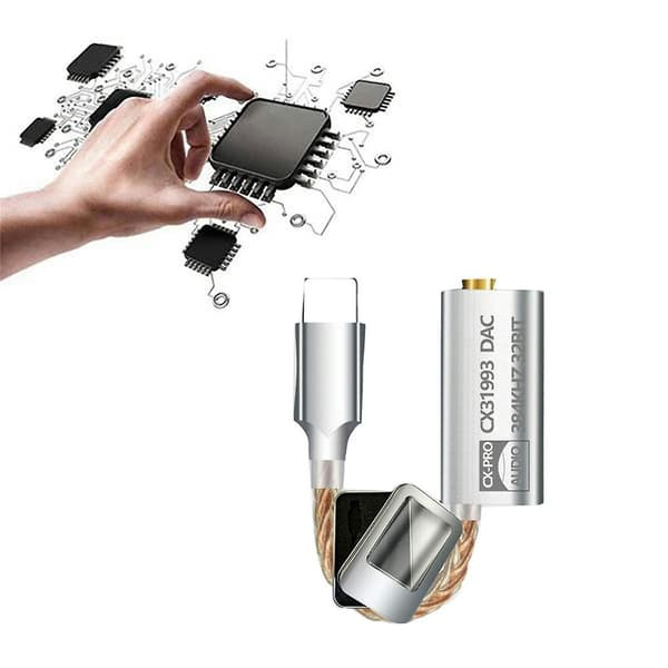 CX31993 HiFi DAC IOS til 3,5 mm hovedtelefonforstærker Audio Decoder AMP mobiltelefonadapter