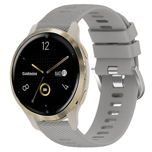För Garmin Venu 2s 18mm enfärgad watch Grey