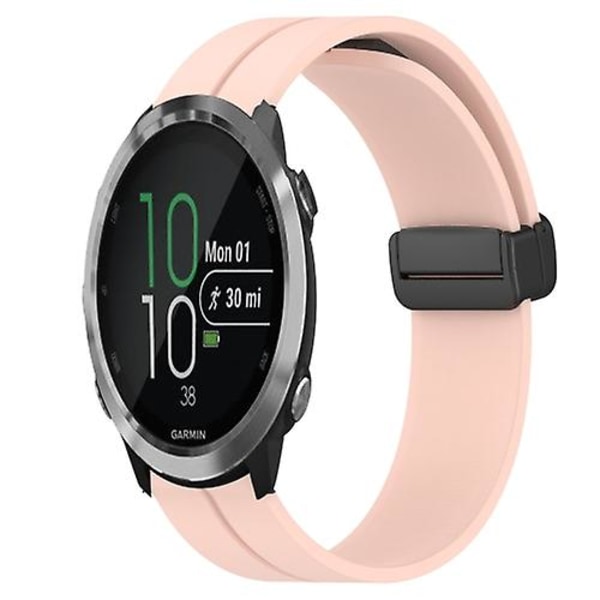 Garmin Forerunner 645 Music 20mm yksivärinen magneettilukko silikonikellon watch Pink