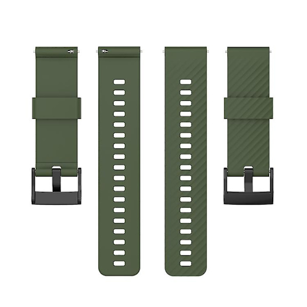 For Suunto 7 24 mm ensfarget silikonklokkerem Army Green