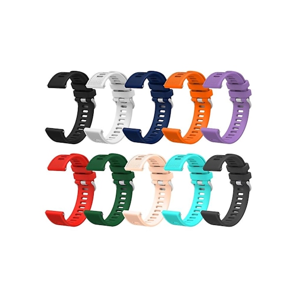 Rem til Garmin Venu 20Mm Sort Silikone Twill Urrem