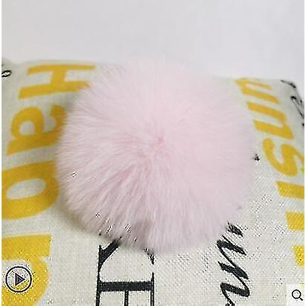 Hatut Käsintehty todella suuri hiuspallo turkishousu soljella Fox fur pink b