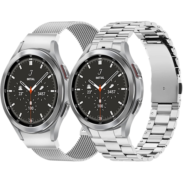 Metallreimsett uten mellomrom kompatibelt med Galaxy Watch 7 FE 6 5 4 40mm 44mm, Galaxy Watch 5 Pro reim 45mm/Watch 6 4 Classic reim 42mm 46mm 43mm