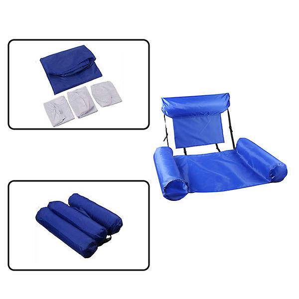 Uppblåsbara madrasser Vatten Simbassäng Tillbehör Hängmatta Loungestolar Pool Float Vattensportleksaker Flytmatta Poolleksaker Blue
