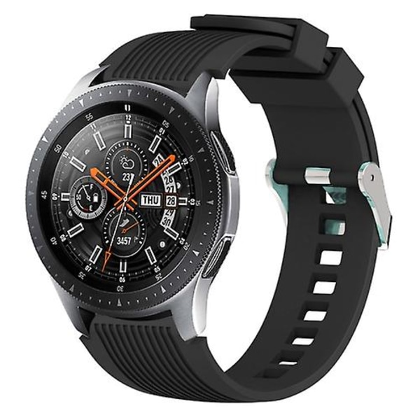 Vertikalt kornklokkebånd for Galaxy Watch 46mm Black