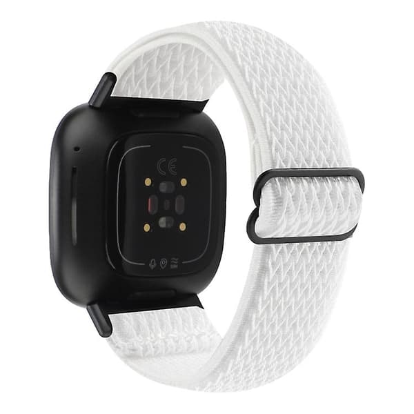 Fitbit Versa 4 / Sense 2 Universal Wave Nylon watch White