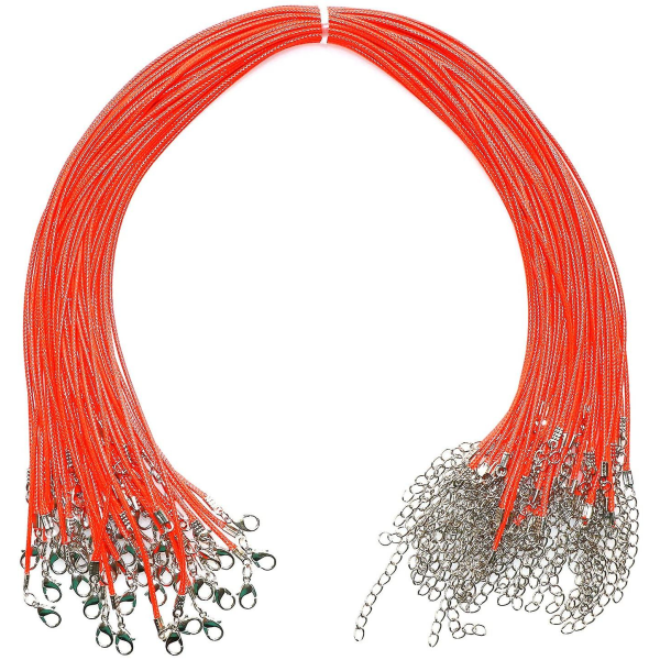 Qucyy 100 kpl kaulakorun nyöri, jossa lukko Vahattu kaulakoru johto puuvilla köysinauha kaulakoru riipukseen